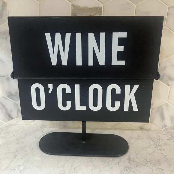 Black and White Coffee to Wine Time Sign - Picture 3 of 5